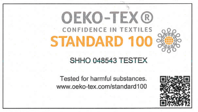 Oeko-Tex® Certifcation 