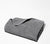 Folded Charcoal Grey Classic Bath Towel with white background.