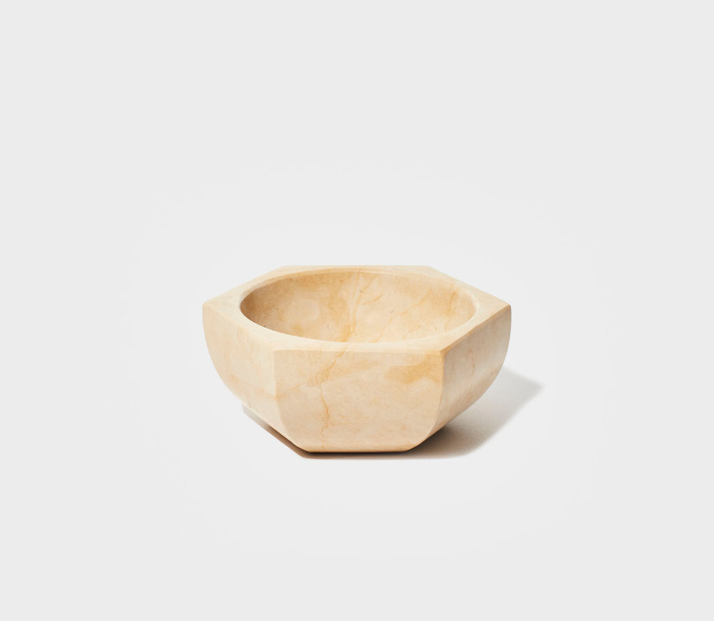 hexagon shaped in mini marble bowl
